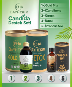 Alternative view of Bayhekim Candida Destek Seti Bitkisel Karışım-Detox-Propolis-Duoil-Candibent